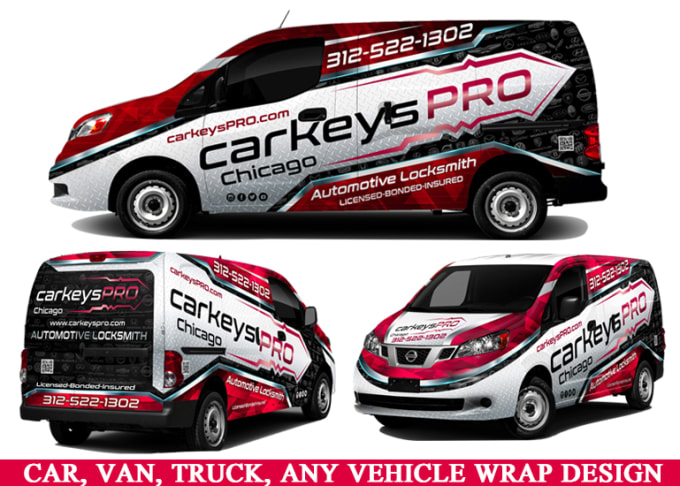 Gig Preview - Make eye catching car wrap, van wrap, truck wrap, vehicle wrap design