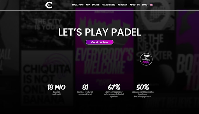 Gig Preview - Design wordpress website for your padel tennis club or team