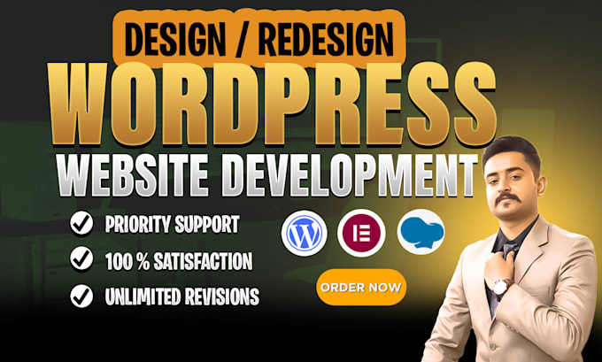 Gig Preview - Be your wordpress website developer with full support