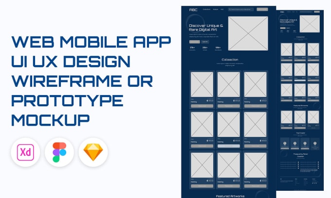 Gig Preview - Design wireframe and prototype for mobile and web