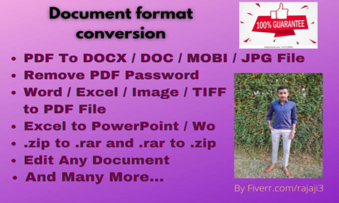 Bestseller - do any type of conversions like document, zip file, and more