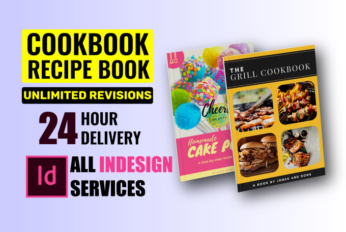 Gig Preview - Write and design ebook, recipe book and cookbook on adobe indesign