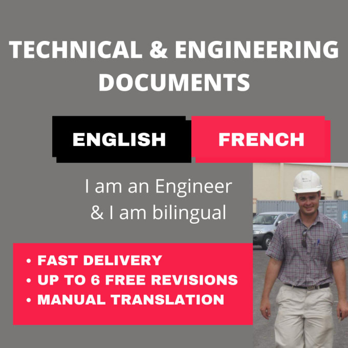 Gig Preview - Do engineering technical translations from french to english