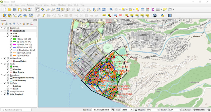 Gig Preview - Design hld,lld,fttx,odn using gis