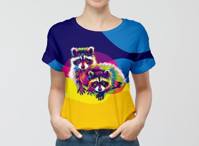 Gig Preview - Do trendy watercolor graphic t shirt design shirt design