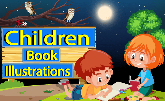 Gig Preview - Design awesome children book illustrations, children story book illustration