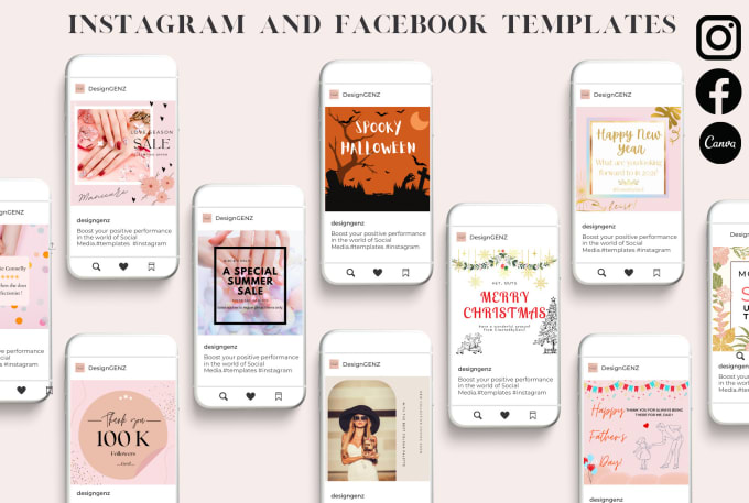 Gig Preview - Design canva aesthetic instagram and facebook post templates