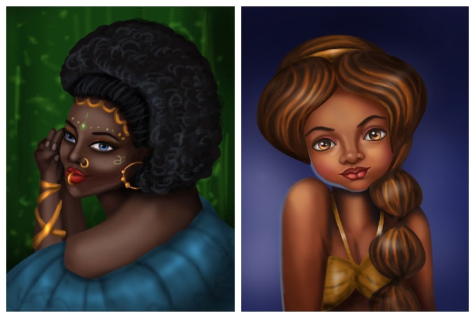 Gig Preview - Do african american book illustrations and covers for amazon