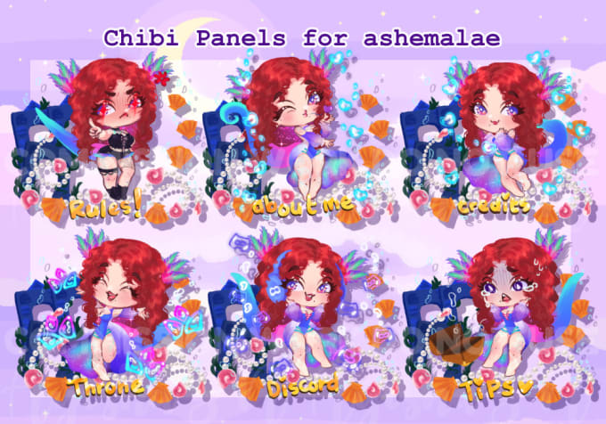 Gig Preview - Make chibi style twitch panels