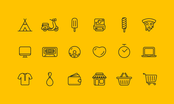 Gig Preview - Design line art custom icons