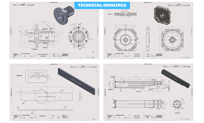 Gig Preview - Provide technical drawing for your project parts