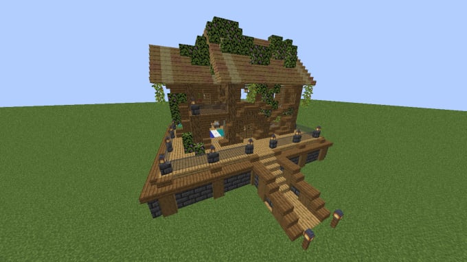 Gig Preview - Build a rustic style house in minecraft