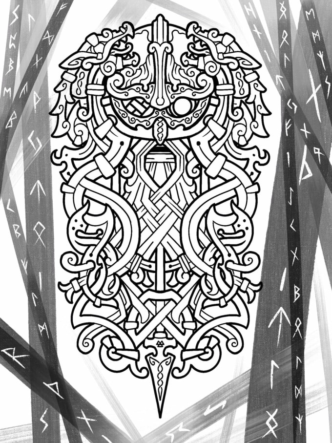 Bestseller - make you viking knotwork styled tattoo design