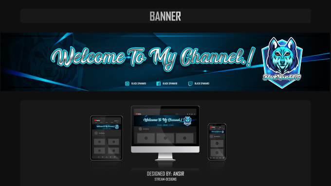 Gig Preview - Design an attractive banner for twitch and youtube channel