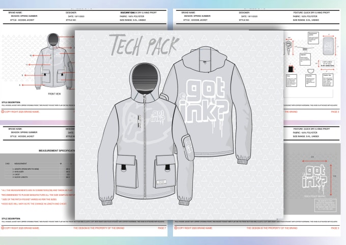 Gig Preview - Do fashion design  flat sketch and apparel cad tech pack