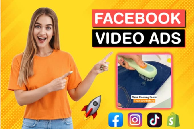 Gig Preview - Create shopify dropshipping video ads, facebook video ads and tiktok product ads