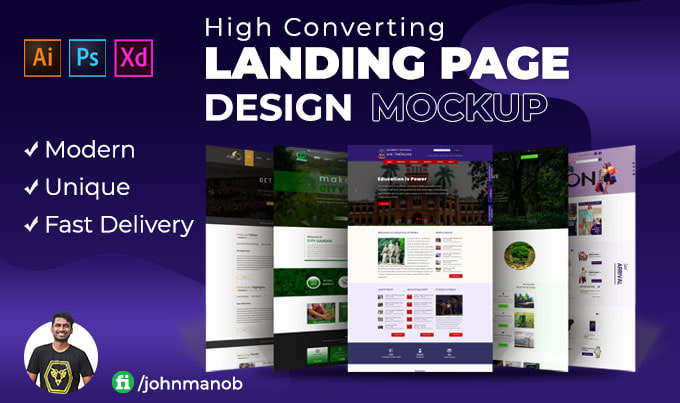 Gig Preview - Do modern PSD website design or web mockup