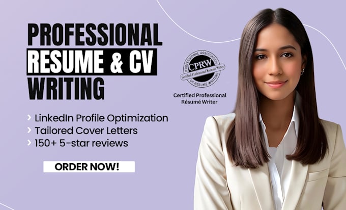 Gig Preview - Write your professional resume, cv, cover letter, linkedin