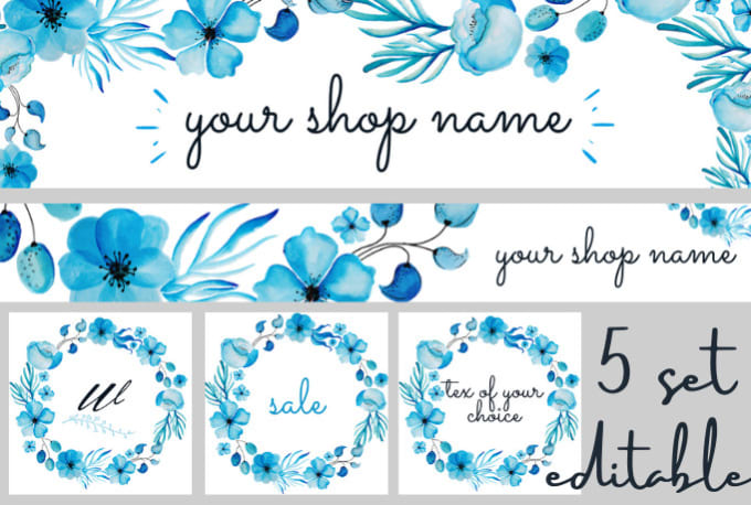 Gig Preview - Create a custom etsy banner, logo, cover, for the etsy shop