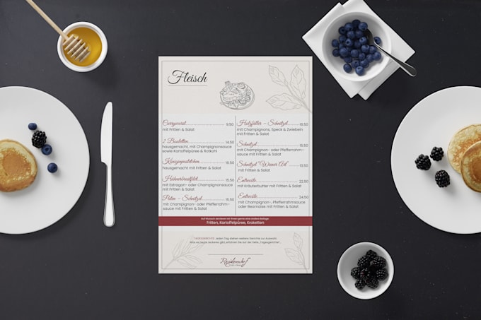 Gig Preview - Design beautiful and elegant restaurant menu design, food menu card design