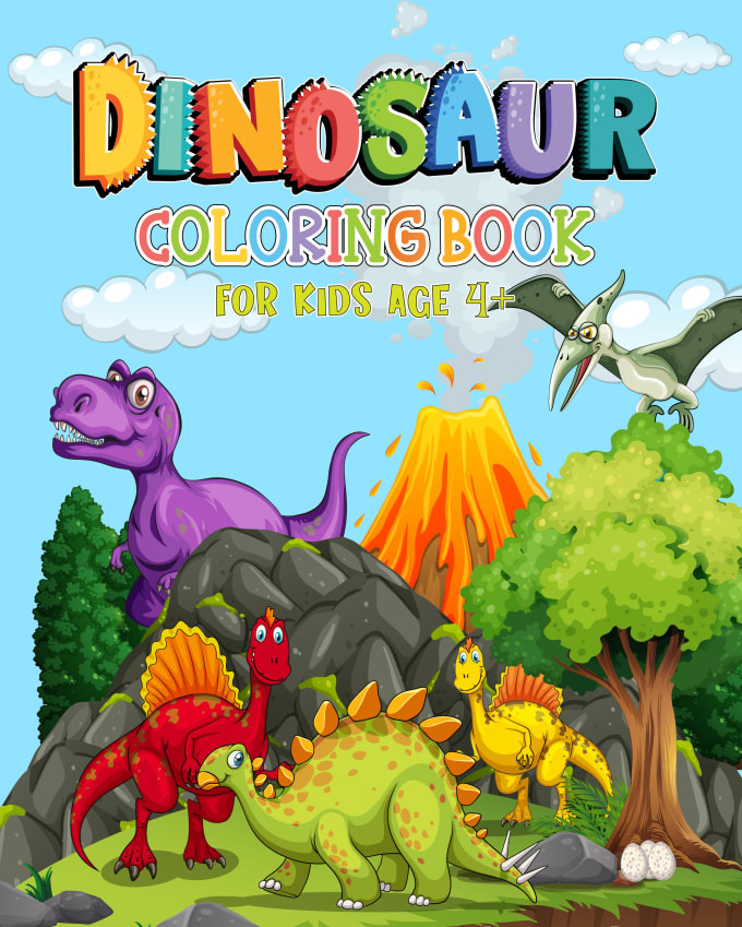 Gig Preview - Make printable dinosaur coloring pages for amazon kdp