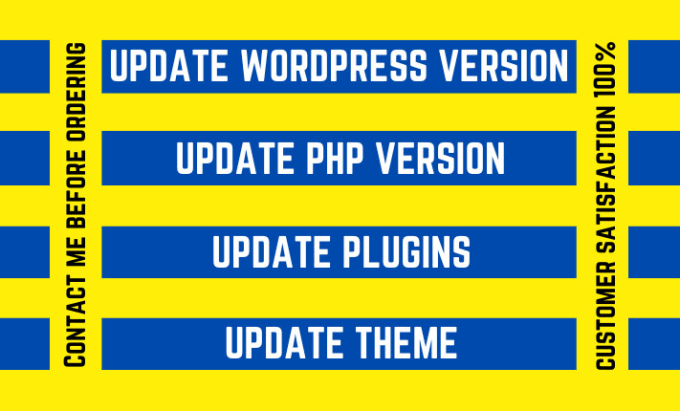 Gig Preview - Update PHP version update wordpress version and plugins