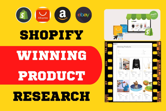 Gig Preview - Find shopify dropshipping winning products research in aliexpress dropshipping