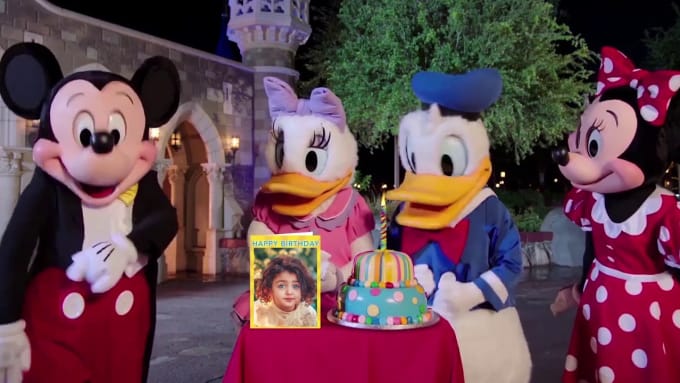 Gig Preview - Make a happy birthday greeting video from disney