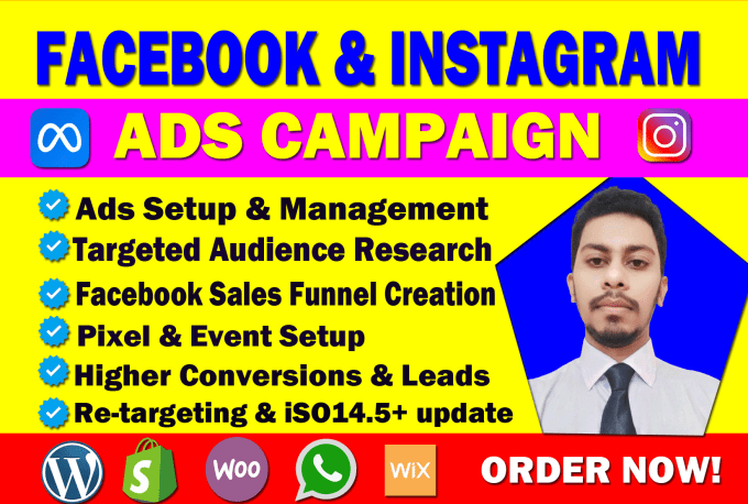 Gig Preview - Setup and run facebook ads campaign, fb advertising, shopify ads, fb ads, ig ads