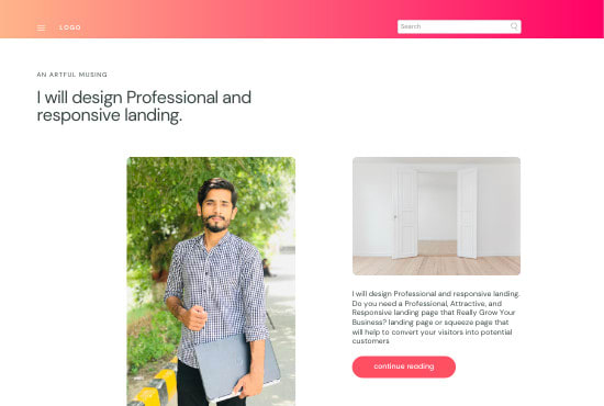 Gig Preview - Design professional and responsive landing page