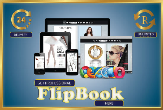 Gig Preview - Design a flipbook in 24 hrs with a free host flip book link