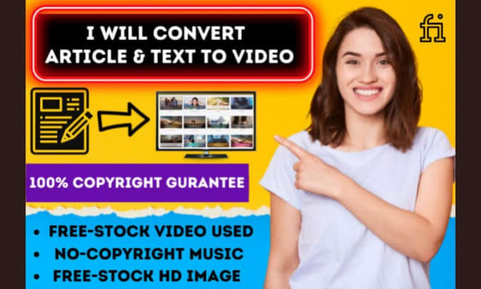 Gig Preview - Convert article, blogs or scripts to video with voice over