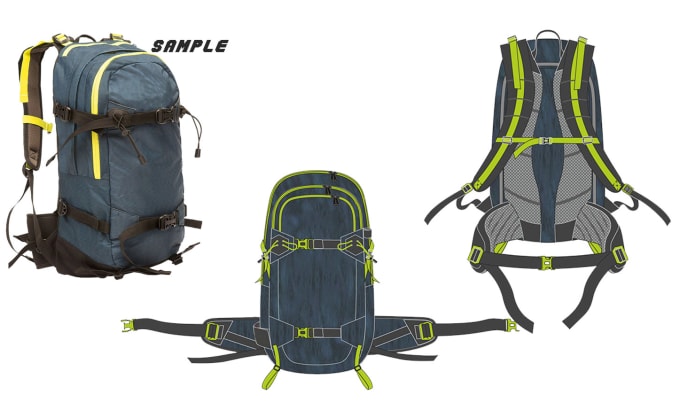 Gig Preview - Design backpack or any kind of bags tech pack drawings