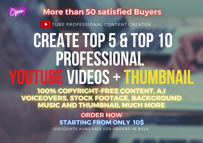 Create Top 5 or Top 10 Professional YouTube Videos