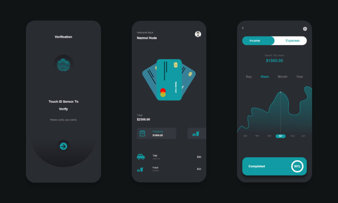 Gig Preview - Create unique and creative financial mobile app UX and UI design