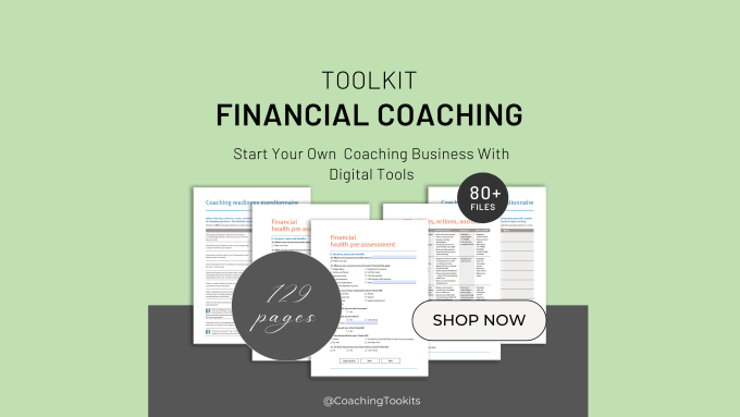 Gig Preview - Prepare financial coaching business toolkit with logo placement