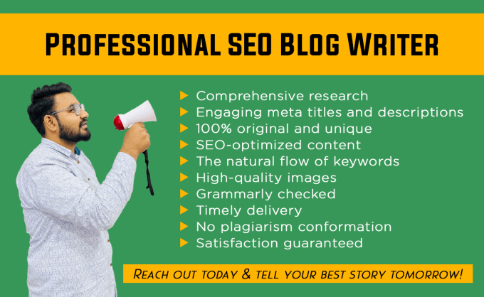 Gig Preview - Write SEO optimized blog posts that rank and engage