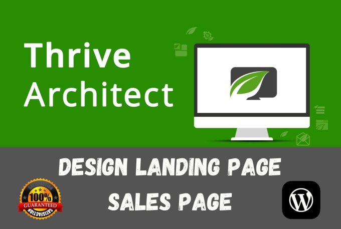 Gig Preview - Use thrive architect to design landing page or sales page