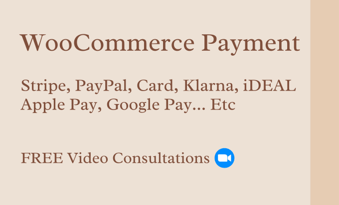 Gig Preview - Add woocommerce payment on your website with stripe, paypal, klarna