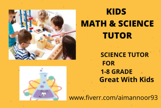 Gig Preview - Be expert math and science tutor for grade 1 to 8