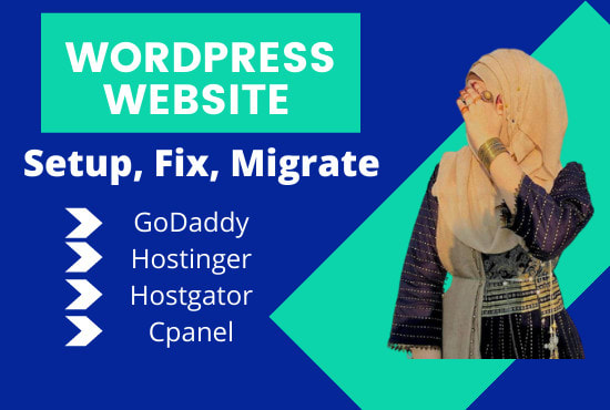 Gig Preview - Setup fix migrate wordpress on godaddy hostinger SSL cpanel