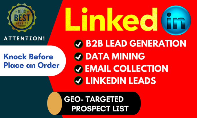 Bestseller - do linkedin b2b lead generation, data mining, email collection