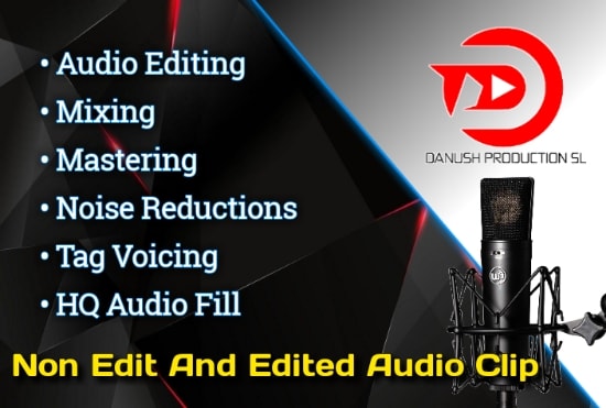 Gig Preview - Do audio editing lowest price to high quility