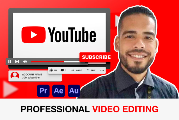 Gig Preview - Be your professional video editor for youtube