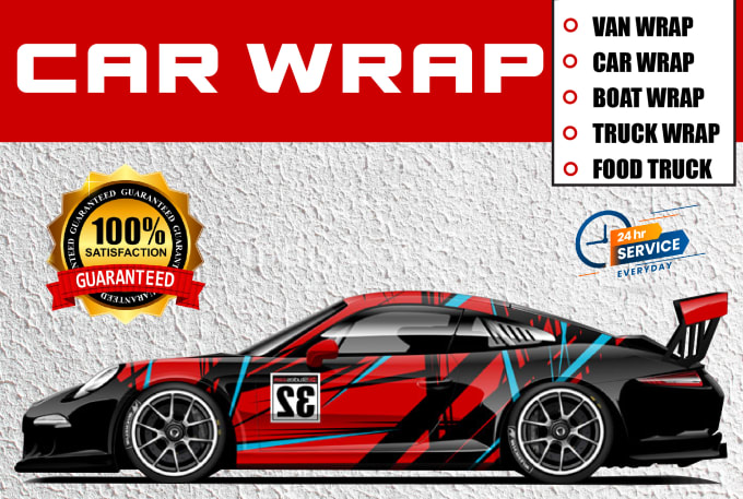 Gig Preview - Design livery, professional, stunting and unique racing car wrap