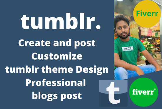 Gig Preview - Create, setup, customize tumblr theme design and professional blogs