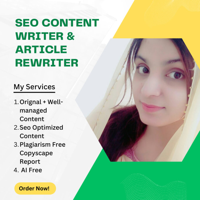 Gig Preview - Be an expert SEO content writer and rewriter