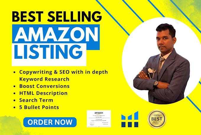 Bestseller - do amazon product listing optimization with SEO descriptions