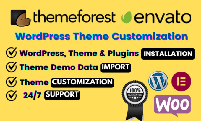 Gig Preview - Do themeforest wordpress theme installation, customization, demo import