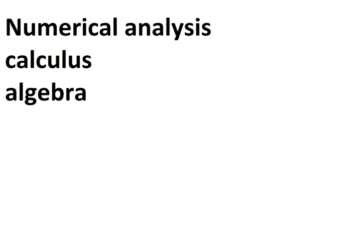 Bestseller - help in numerical analysis, algebra and calculus